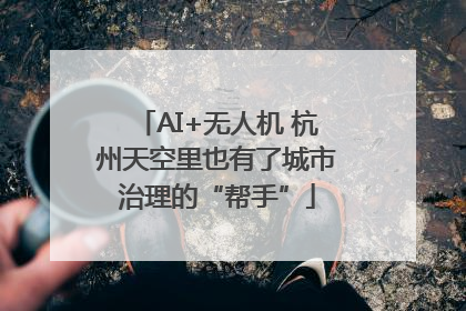 AI+无人机 杭州天空里也有了城市治理的“帮手”