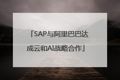 SAP与阿里巴巴达成云和AI战略合作